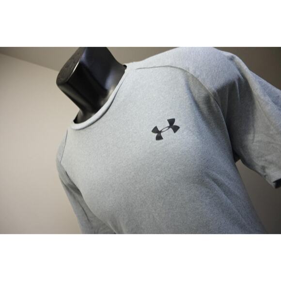 Under Armour Gym Shirt The Tech Tee Performance Gray Athletic Mens Size Large - Picture 1 of 7
